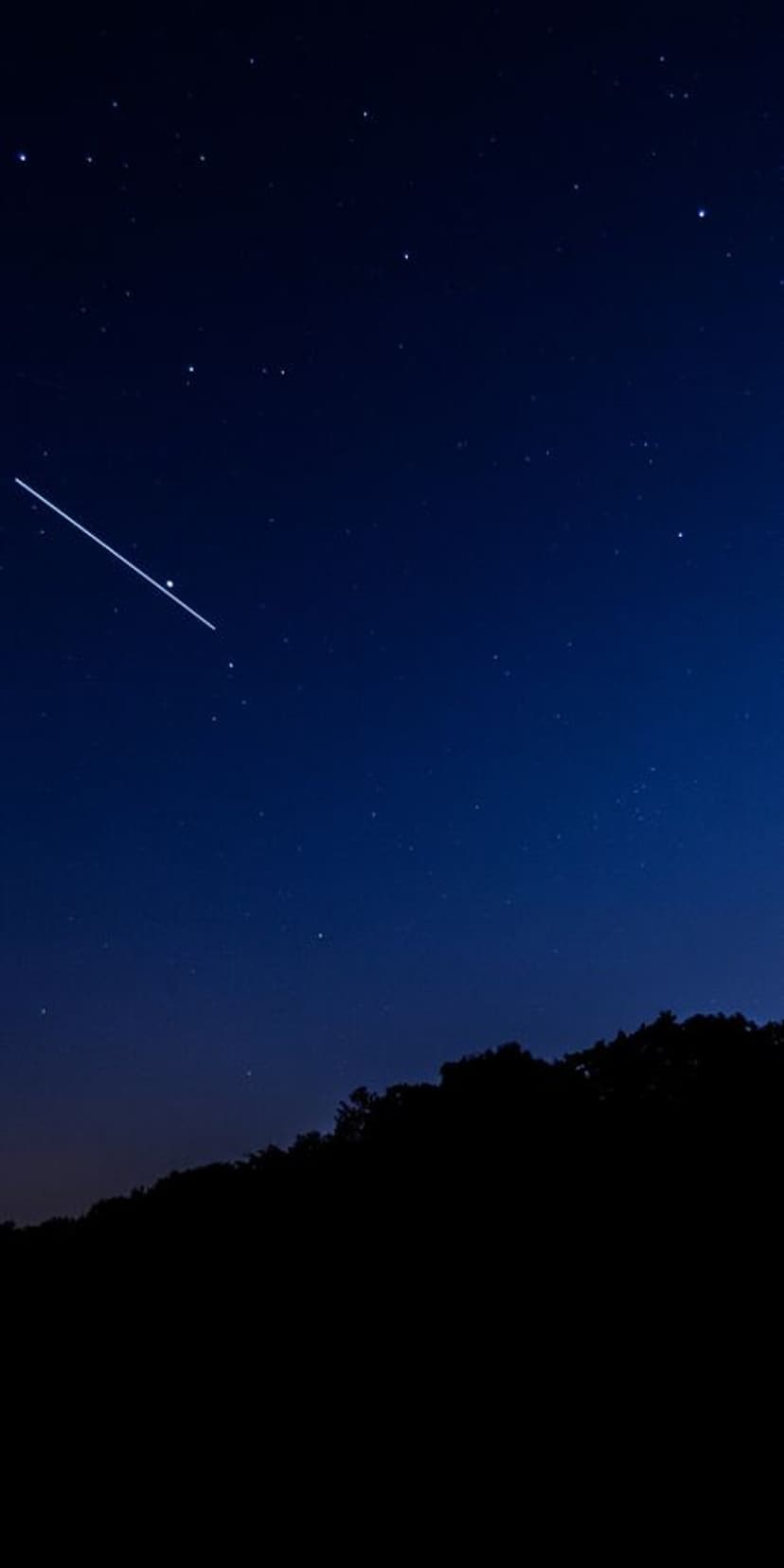 Deep Space Meteor Streak Phone Wallpaper - Night Sky