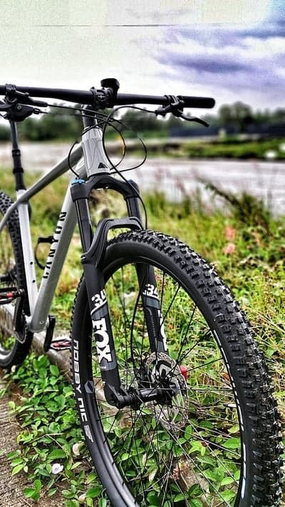 Canyon MTB River Trail Forest Mobile Phone Wallpaper