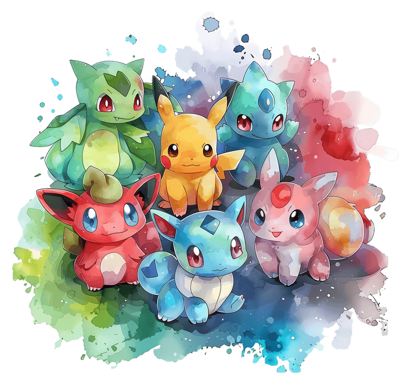 Multicolored cartoon creature characters in a vibrant digital illustration style with soft textures and outlines.