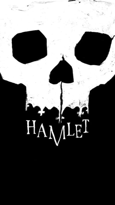 Dark Hamlet Skull with Title Text