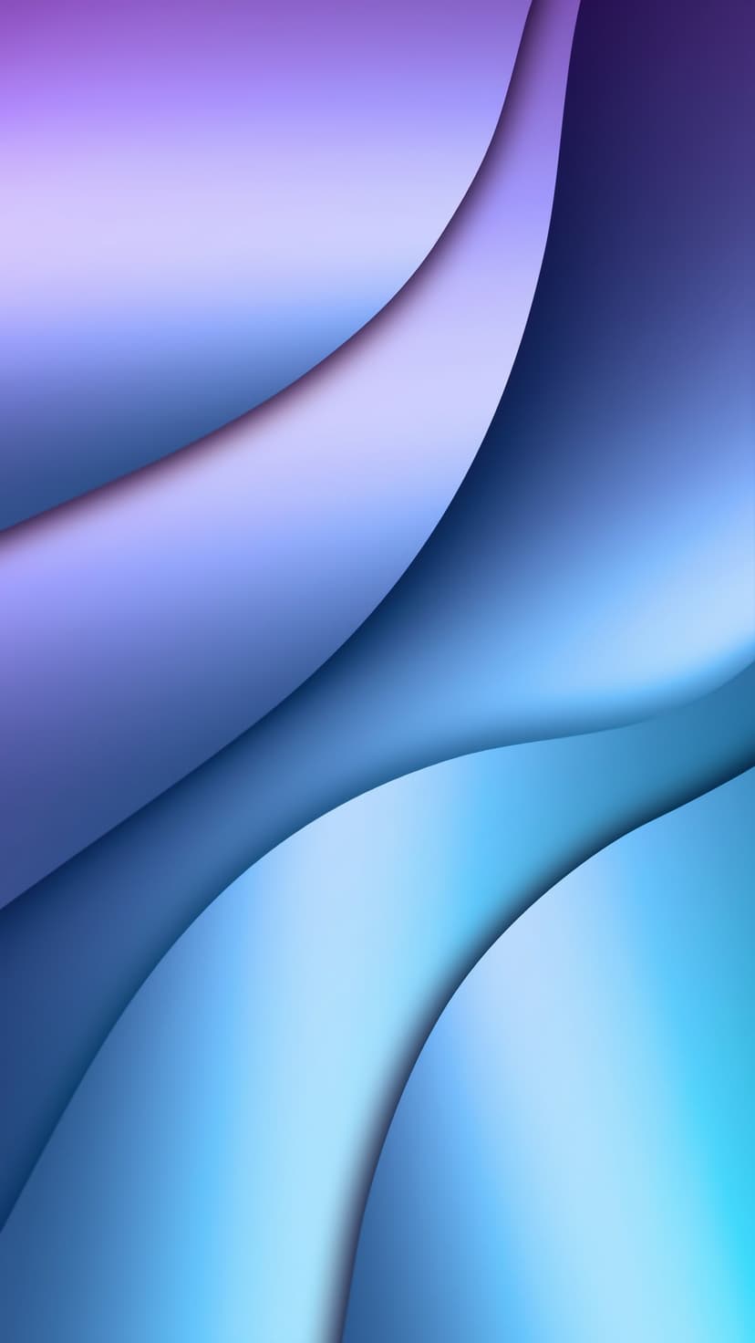 Overlapping liquid swirls in violet, blue, and teal create a sense of fluid motion and three-dimensional depth.