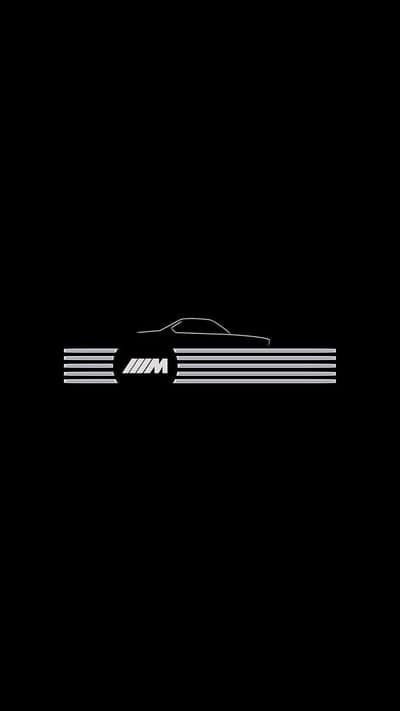 BMW M Performance Minimalist Silhouette Phone Wallpaper