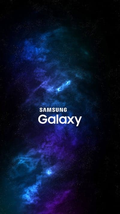 Deep Space Cosmic Nebula Mobile Wallpaper in Blue and Purple