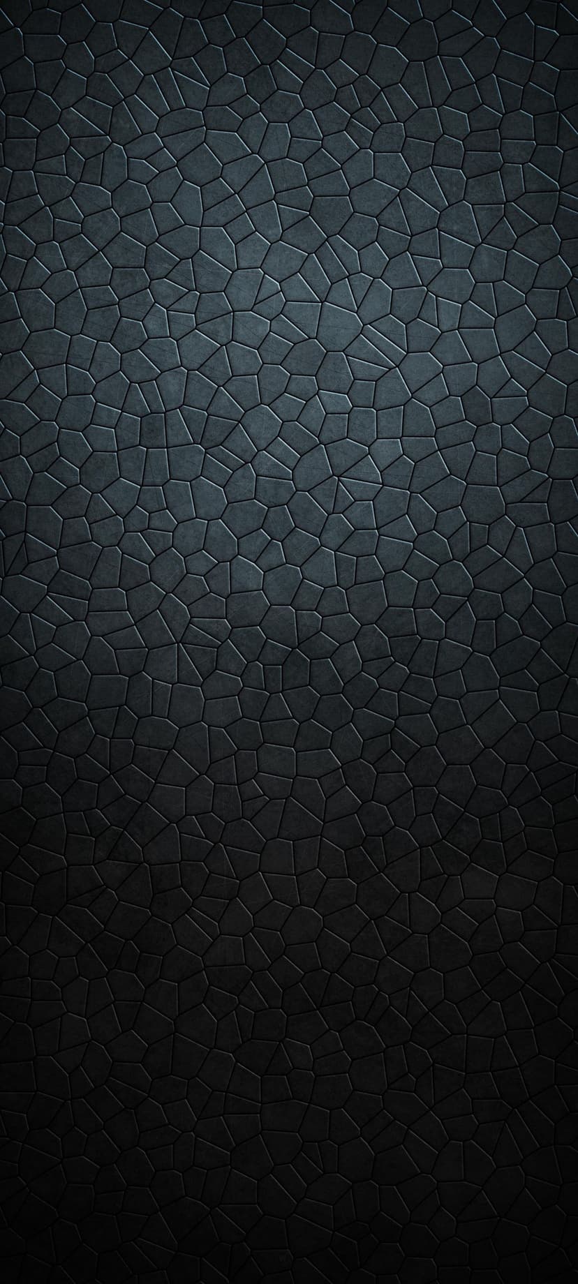 Interlocking irregular hexagonal shapes form a dark textured pattern with a subtle vertical charcoal gradient.