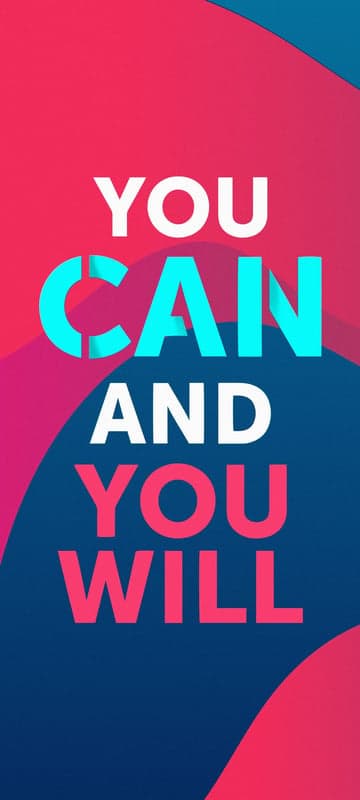 Inspirational "You Can And You Will" Quote Graphic