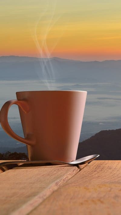 Morning Brew with Mountain Views