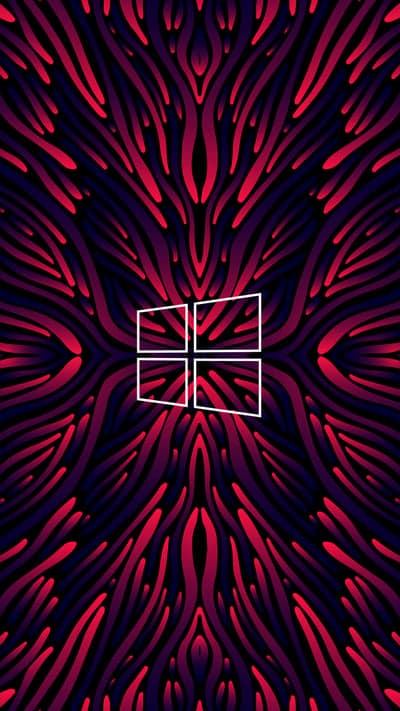 Windows Logo with Abstract Red and Purple Background