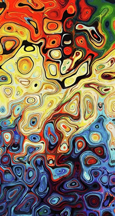 Vibrant Abstract Swirls of Color