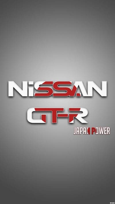 Nissan GT-R Japan Power Logo Minimalist Phone Background