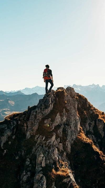 Majestic Mountain Summit Explorer High-Res Phone Background