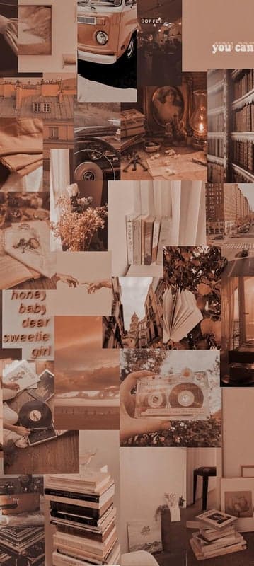 Vintage Aesthetic Collage: Retro Vibes and Warm Tones