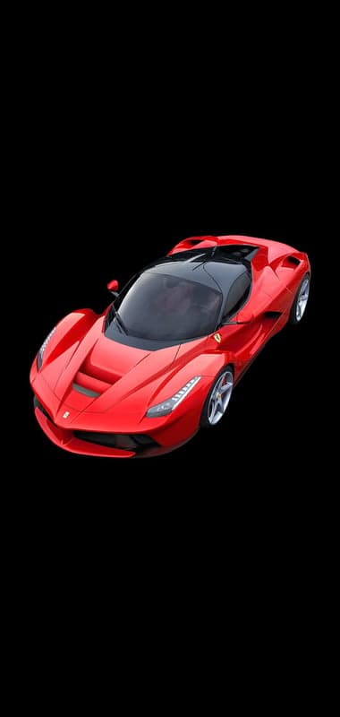 Vibrant Red LaFerrari Supercar High-Angle Tablet Backdrop