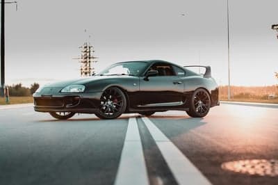 Toyota Supra Mk4 Sports Car Desert Sunset Phone Wallpaper