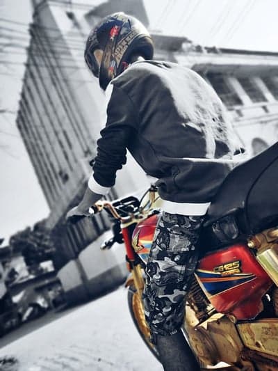 Urban Moto Rider Street Style Mobile Background