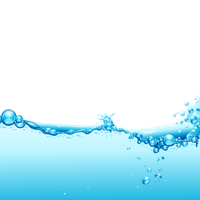 Blue water splash with bubbles featuring transparent liquid textures and realistic dynamic fluid motion droplets.