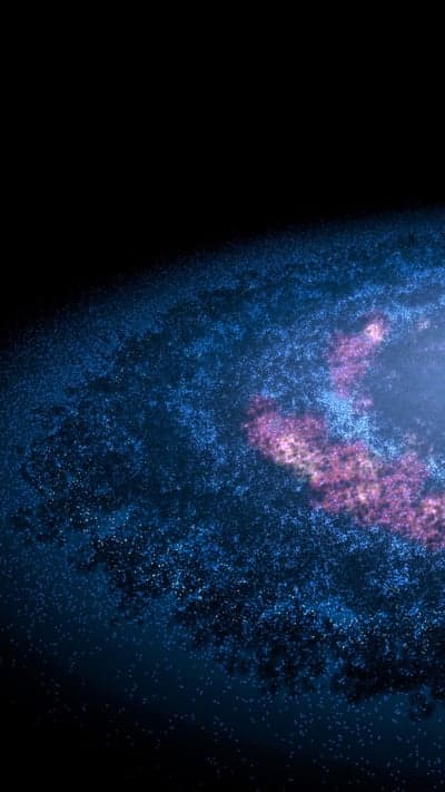 Vibrant Galaxy Spiral Nebula Cosmic Dust Stars