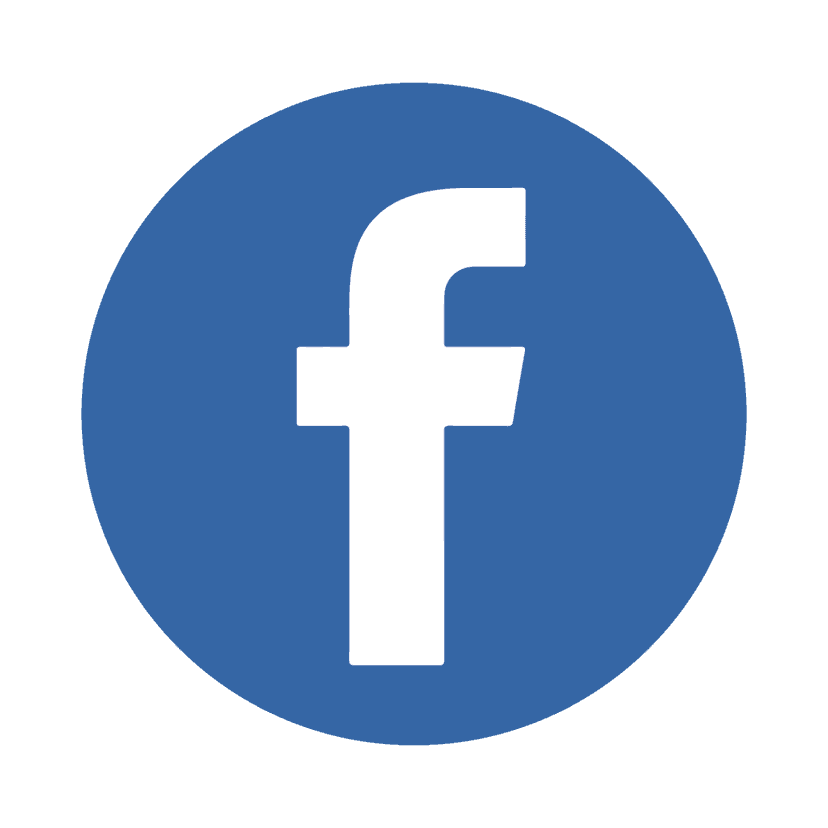 Facebook and LinkedIn logos displayed in classic blue and white minimalist style with circular and square shapes.