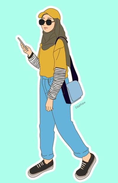 Stylish Muslim woman in hijab and casual attire