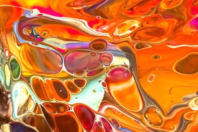 Vibrant Abstract Paint Pouring Art