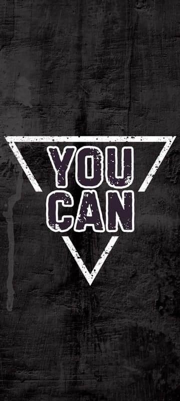 Motivational "You Can" Triangle Graphic