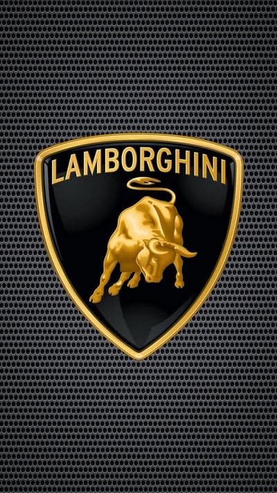 Lamborghini Gold Bull Crest Textured Phone Wallpaper