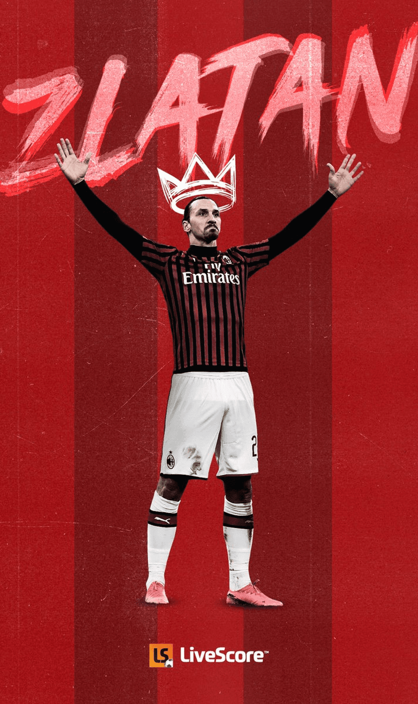 Zlatan Ibrahimovic King of Milan AC Milan Phone Wallpaper