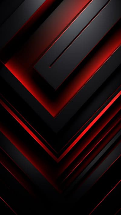 Red Glow Geometric Edges Dark Mode Phone Wallpaper