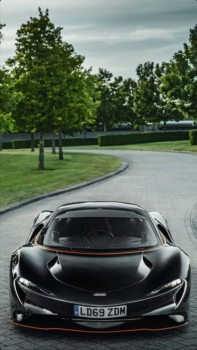 Glossy Black McLaren P1 Supercar Mobile Wallpaper