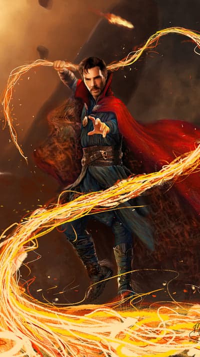 Dr. Strange Conjures Magical Energy with Red Cape