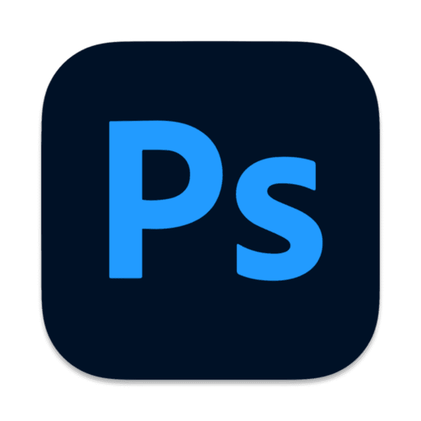 Adobe Photoshop icon with blue gradient and rounded corners in a realistic macOS Big Sur aesthetic with depth.