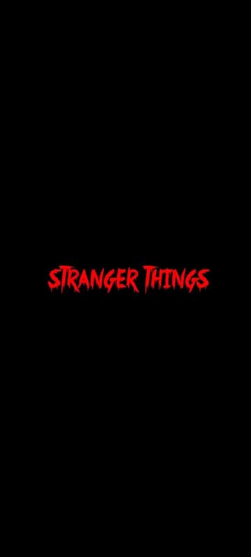 Stranger Things Red Logo Dark Wallpaper
