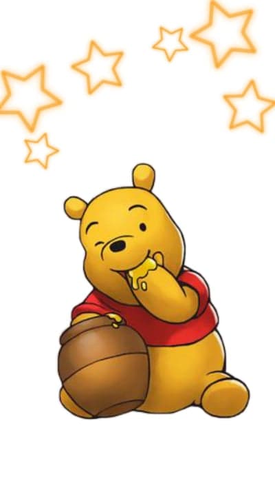 Winnie the Pooh Honey Jar and Starry Night Tablet Wallpaper