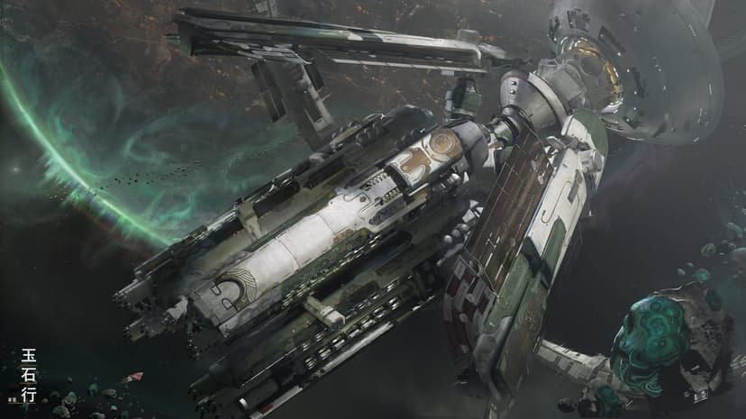 Sci-fi satellite with solar panels orbiting a glowing purple nebula and distant stars in deep space composition.