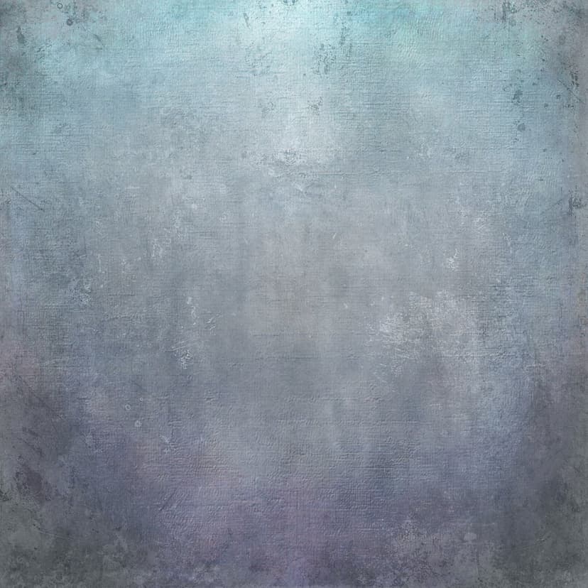 Cerulean and charcoal gray gradient with a distressed canvas texture and subtle paint speckles throughout.