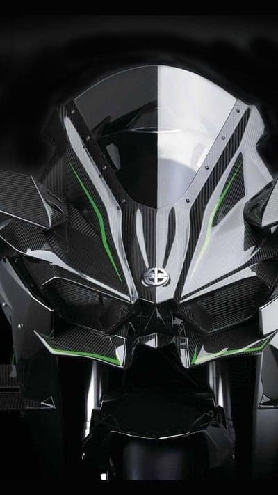 Aggressive Kawasaki Ninja H2R Carbon Fiber Motorcycle Front