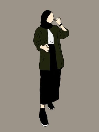 Stylish Muslim woman in hijab and modern outfit