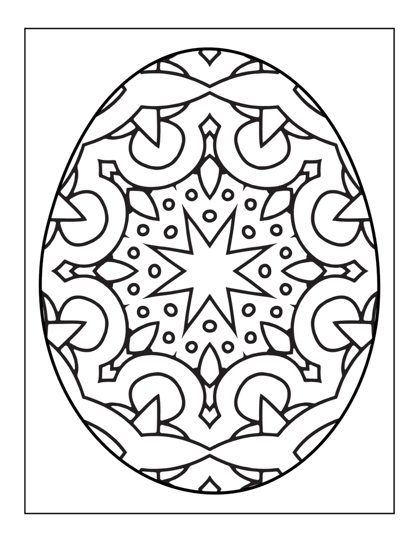 Mandala star design with white geometric linework forming concentric circles and arcs on a dark background.