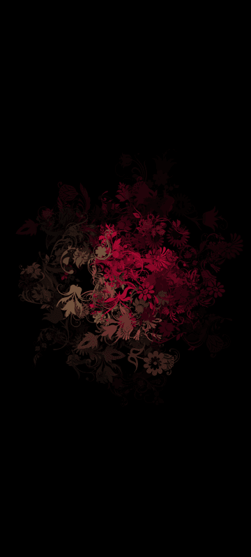 Dark Floral Pattern with Red and Brown Tones