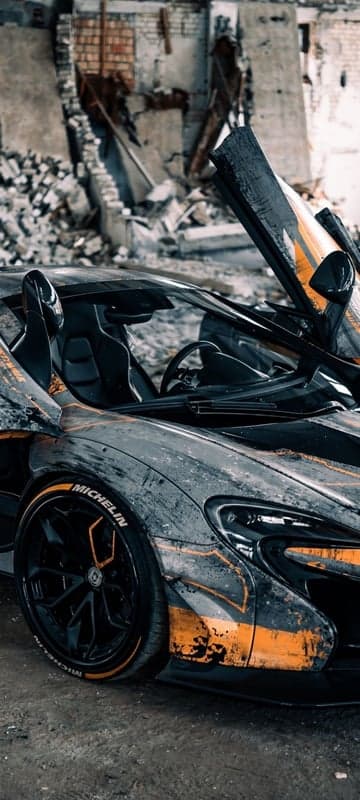 Graffiti McLaren P1 in Abandoned Building