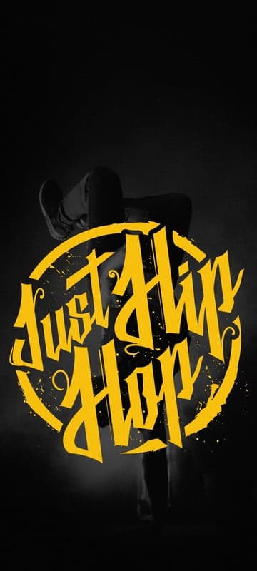 Energetic "Just Hip Hop" logo with dancer silhouette