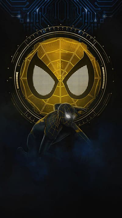 Spider-Man No Way Home Black and Gold Suit Wallpaper