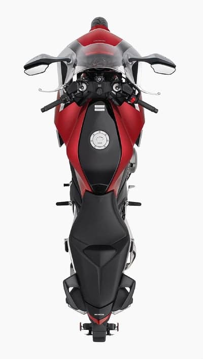 Red Honda Superbike Minimalist Top View Mobile Wallpaper