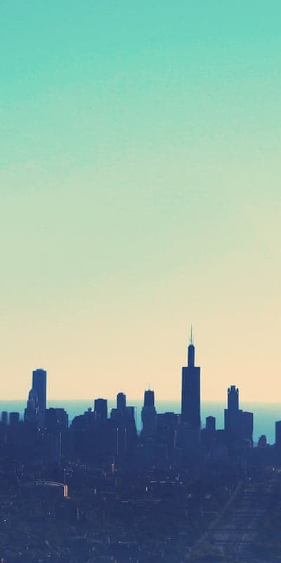 Chicago Hues- Urban Silhouette at Sunset
