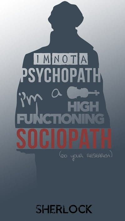 Sherlock High-Functioning Sociopath Quote Art