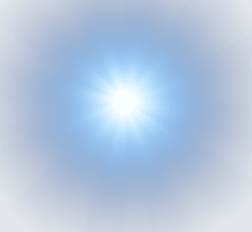 Radiant light burst overlay featuring golden yellow particles and central glow on a transparent background.