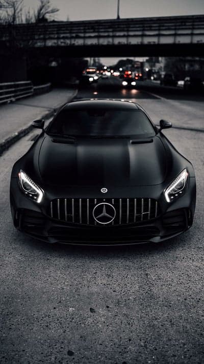 Midnight Mercedes-AMG GT S Urban Street Phone Wallpaper