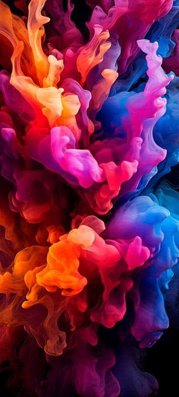 Vibrant Ink Explosion Background in Pink, Blue, and Orange