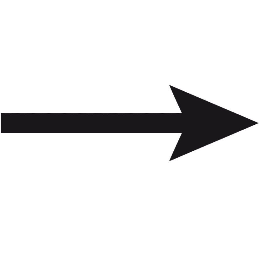 Black triangle arrow pointing diagonally at an upward angle featuring sharp corners and a matte finish.