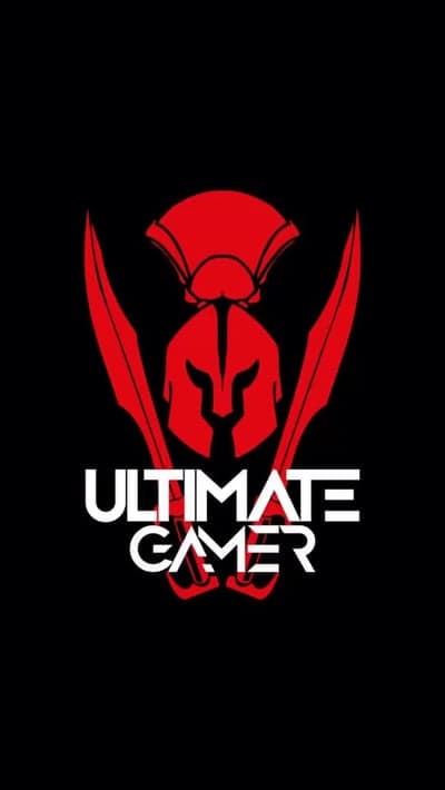 Ultimate Gamer Logo with Spartan Helmet and Swords