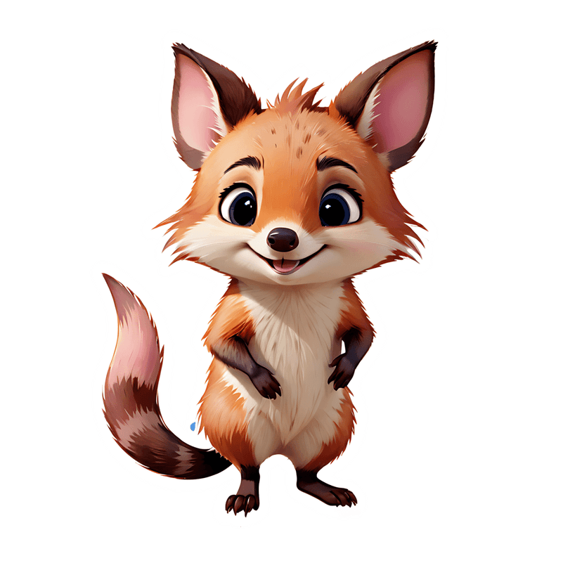 Fox sticker illustration featuring orange fur and blue eyes with a white border against a transparent background.